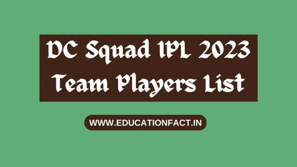DC Squad IPL 2023