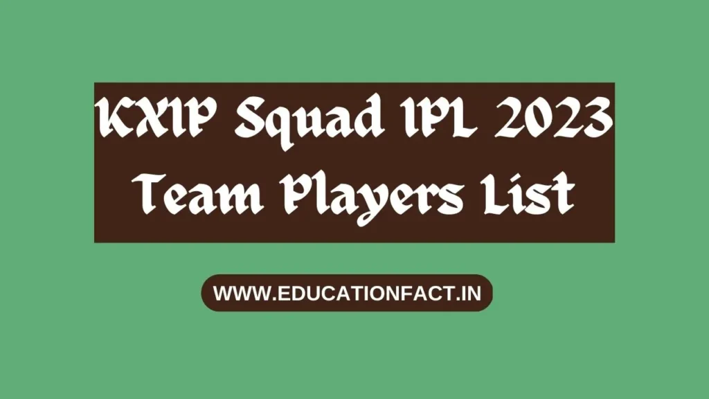 KXIP Squad IPL 2023